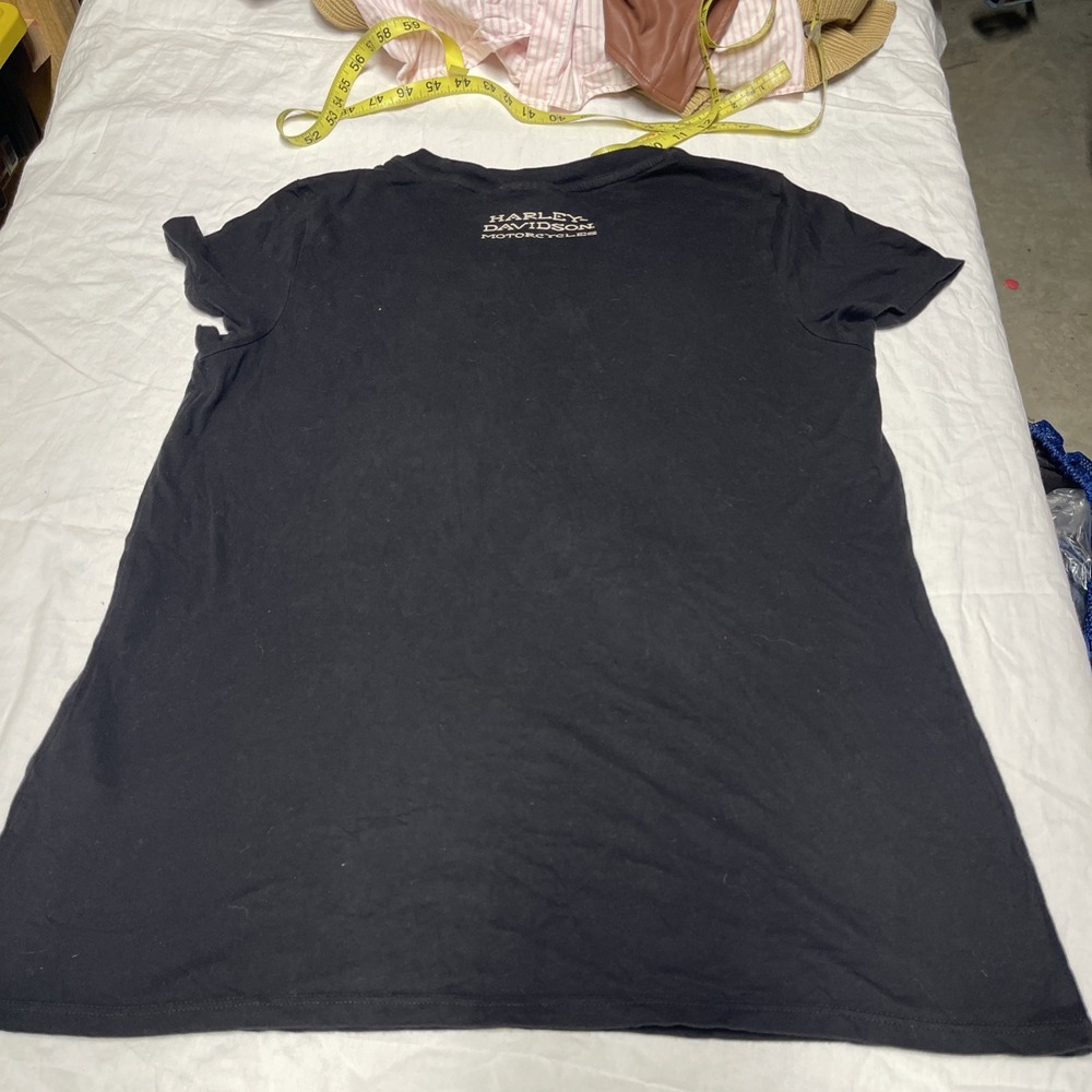 Harley Davidson Women Tshirt Size Large Ride Free Black - Picture 7 of 10